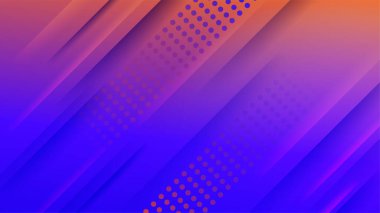 gradyan memphis mavi turuncu renkli soyut geometrik tasarım arka planı