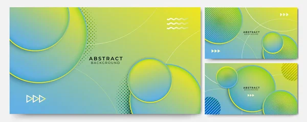 Ensemble Moderne Abstrait Fond Coloré Minimaliste Mode Composition Formes Dynamiques — Image vectorielle
