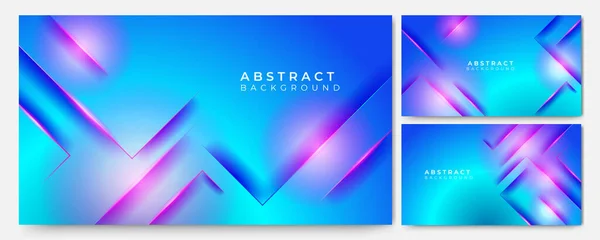 Gradienten Form Blau Rosa Bunt Abstrakt Geometrische Design Hintergrund — Stockvektor