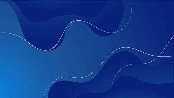 Gradient Fluid Bleu Coloré Abstrait Géométrique Fond Conception — Image vectorielle