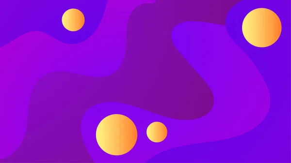 グラデーション波紫黄色カラフルな抽象幾何学的デザインの背景 — ストックベクタ