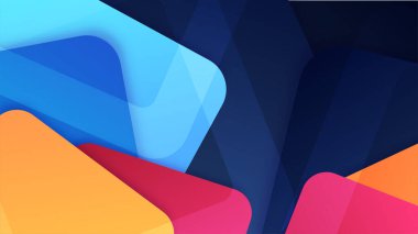 dinamik şekil mavi renkli soyut geometri tasarım arka planı