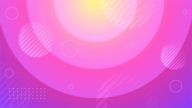 Çember gradyan pembe soyut geometrik tasarım arka planı