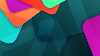 dinamik şekil yeşil renkli soyut geometri tasarım arka planı