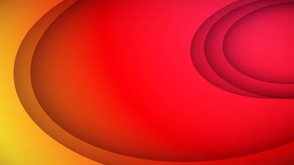 Dynamischer Papercut Stil Rot Bunt Abstrakt Geometrisches Design Hintergrund — Stockvektor