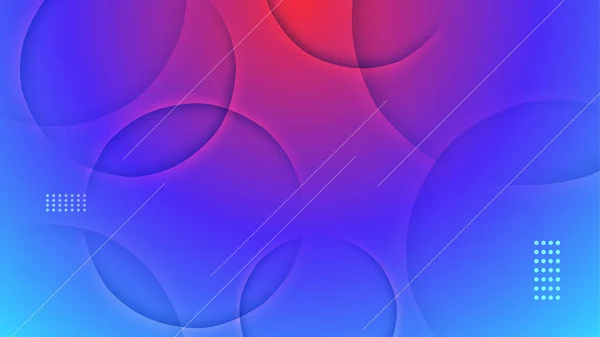 Dégradé Vif Bleu Rouge Coloré Abstrait Géométri Design Fond — Image vectorielle
