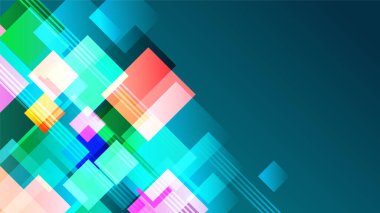 dinamik şekil yeşil renkli soyut geometri tasarım arka planı