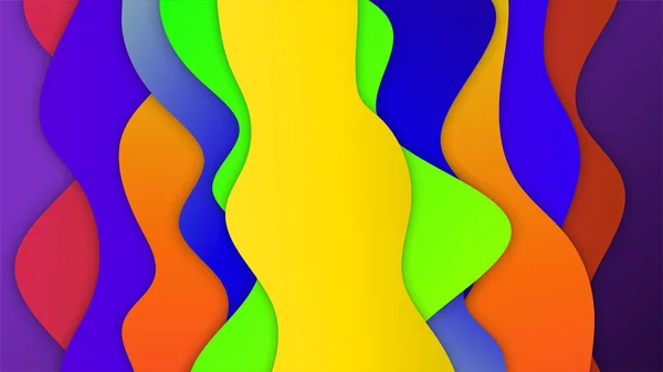 Dynamische Papercut Stijl Kleurrijke Abstracte Geometrie Ontwerp Achtergrond — Stockvector