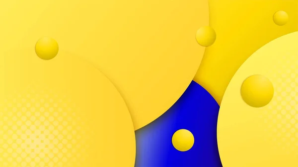 Círculo Gradiente Amarillo Azul Colorido Abstracto Diseño Geométrico Fondo — Archivo Imágenes Vectoriales