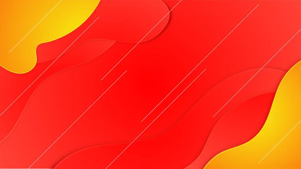 Estilo Corte Papel Dinámico Rojo Colorido Abstracto Geometría Diseño Fondo — Vector de stock