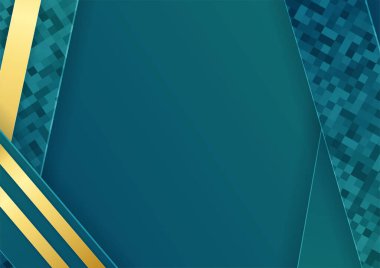 Koyu yeşil altın soyut arkaplan sunum tasarımı için modern minimalist. İş dünyası, şirket, kurum, parti, şenlik, seminer ve görüşmeler için uygun.