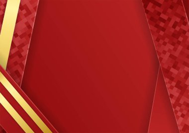 Kırmızı altın soyut arka plan sunum tasarımı için modern minimalist. İş dünyası, şirket, kurum, parti, şenlik, seminer ve görüşmeler için uygun.