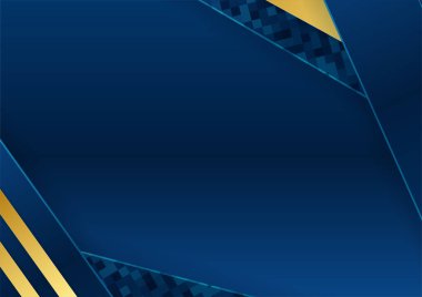 Mavi ve altın soyut arka plan sunum tasarımı için modern minimalist. İş dünyası, şirket, kurum, parti, şenlik, seminer ve görüşmeler için uygun.