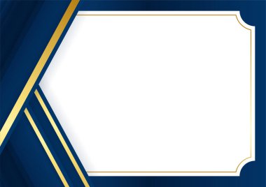 Mavi ve altın soyut arka plan sunum tasarımı için modern minimalist. İş dünyası, şirket, kurum, parti, şenlik, seminer ve görüşmeler için uygun.