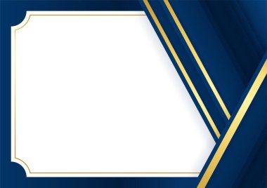 Mavi ve altın soyut arka plan sunum tasarımı için modern minimalist. İş dünyası, şirket, kurum, parti, şenlik, seminer ve görüşmeler için uygun.