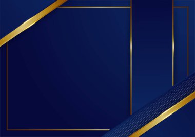 Mavi altın soyut arka plan sunum tasarımı için modern minimalist. İş dünyası, şirket, kurum, parti, şenlik, seminer ve görüşmeler için uygun.