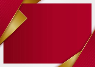 Modern çalışan kırmızı altın sertifika tasarım şablonu