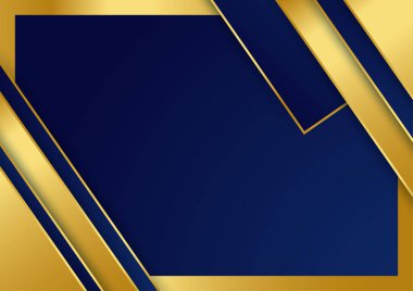 Mavi altın soyut arka plan sunum tasarımı için modern minimalist. İş dünyası, şirket, kurum, parti, şenlik, seminer ve görüşmeler için uygun.