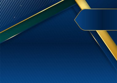 Mavi altın soyut arka plan sunum tasarımı için modern minimalist. İş dünyası, şirket, kurum, parti, şenlik, seminer ve görüşmeler için uygun.