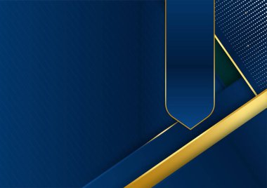 Mavi altın soyut arka plan sunum tasarımı için modern minimalist. İş dünyası, şirket, kurum, parti, şenlik, seminer ve görüşmeler için uygun.