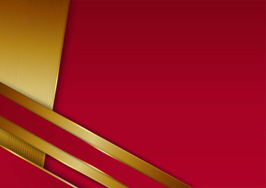 Kırmızı altın soyut arka plan sunum tasarımı için modern minimalist. İş dünyası, şirket, kurum, parti, şenlik, seminer ve görüşmeler için uygun.