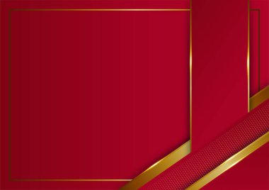 Kırmızı altın soyut arka plan sunum tasarımı için modern minimalist. İş dünyası, şirket, kurum, parti, şenlik, seminer ve görüşmeler için uygun.