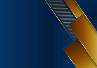 Mavi altın soyut arka plan sunum tasarımı için modern minimalist. İş dünyası, şirket, kurum, parti, şenlik, seminer ve görüşmeler için uygun.