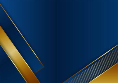 Mavi altın soyut arka plan sunum tasarımı için modern minimalist. İş dünyası, şirket, kurum, parti, şenlik, seminer ve görüşmeler için uygun.