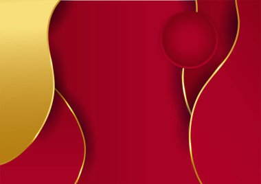 Kırmızı altın soyut arka plan sunum tasarımı için modern minimalist. İş dünyası, şirket, kurum, parti, şenlik, seminer ve görüşmeler için uygun.