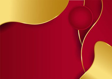 Kırmızı altın soyut arka plan sunum tasarımı için modern minimalist. İş dünyası, şirket, kurum, parti, şenlik, seminer ve görüşmeler için uygun.