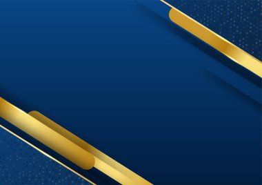 Mavi altın soyut arka plan sunum tasarımı için modern minimalist. İş dünyası, şirket, kurum, parti, şenlik, seminer ve görüşmeler için uygun.