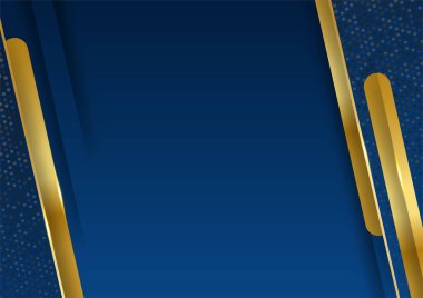 Mavi altın soyut arka plan sunum tasarımı için modern minimalist. İş dünyası, şirket, kurum, parti, şenlik, seminer ve görüşmeler için uygun.