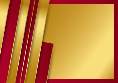 Kırmızı altın soyut arka plan sunum tasarımı için modern minimalist. İş dünyası, şirket, kurum, parti, şenlik, seminer ve görüşmeler için uygun.