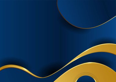 Mavi altın soyut arka plan sunum tasarımı için modern minimalist. İş dünyası, şirket, kurum, parti, şenlik, seminer ve görüşmeler için uygun.