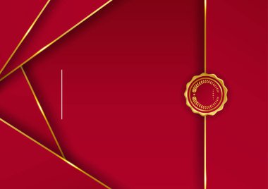 Kırmızı altın soyut arka plan sertifika ve sunum tasarımı için modern minimalist. İş dünyası, şirket, kurum, parti, şenlik, seminer ve görüşmeler için uygun.