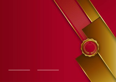 Kırmızı altın soyut arka plan sertifika ve sunum tasarımı için modern minimalist. İş dünyası, şirket, kurum, parti, şenlik, seminer ve görüşmeler için uygun.