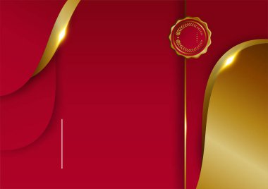 Kırmızı altın soyut arka plan sertifika ve sunum tasarımı için modern minimalist. İş dünyası, şirket, kurum, parti, şenlik, seminer ve görüşmeler için uygun.