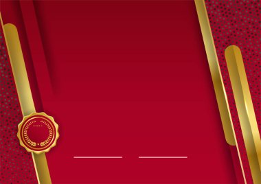 Kırmızı altın soyut arka plan sertifika ve sunum tasarımı için modern minimalist. İş dünyası, şirket, kurum, parti, şenlik, seminer ve görüşmeler için uygun.
