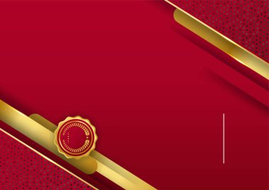 Kırmızı altın soyut arka plan sertifika ve sunum tasarımı için modern minimalist. İş dünyası, şirket, kurum, parti, şenlik, seminer ve görüşmeler için uygun.
