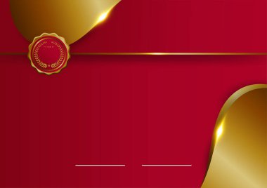 Kırmızı altın soyut arka plan sertifika ve sunum tasarımı için modern minimalist. İş dünyası, şirket, kurum, parti, şenlik, seminer ve görüşmeler için uygun.