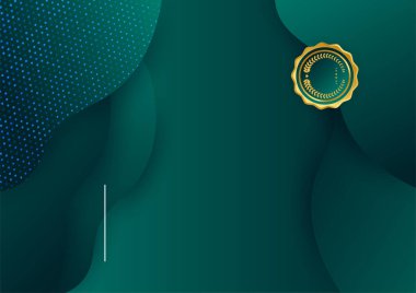 Koyu yeşil altın soyut arkaplan modern sertifika ve tasarım minimalisti. İş dünyası, şirket, kurum, parti, şenlik, seminer ve görüşmeler için uygun.