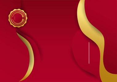 Kırmızı altın soyut arka plan sertifika ve sunum tasarımı için modern minimalist. İş dünyası, şirket, kurum, parti, şenlik, seminer ve görüşmeler için uygun.