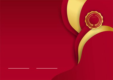 Kırmızı altın soyut arka plan sertifika ve sunum tasarımı için modern minimalist. İş dünyası, şirket, kurum, parti, şenlik, seminer ve görüşmeler için uygun.