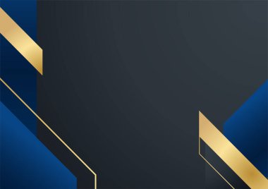 Mavi altın soyut arkaplan modern sertifika ve tasarım minimalisti. İş dünyası, şirket, kurum, parti, şenlik, seminer ve görüşmeler için uygun.