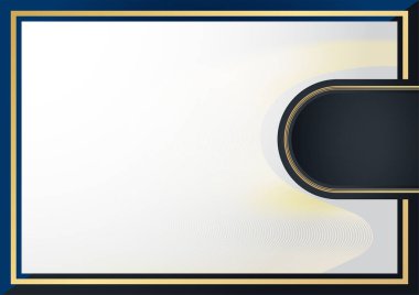 Mavi altın soyut arkaplan modern sertifika ve tasarım minimalisti. İş dünyası, şirket, kurum, parti, şenlik, seminer ve görüşmeler için uygun.