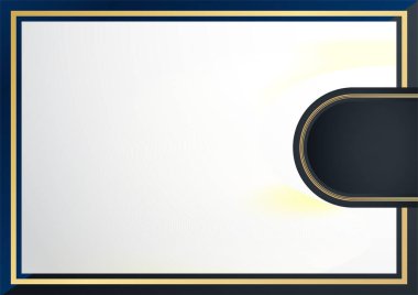 Mavi altın soyut arkaplan modern sertifika ve tasarım minimalisti. İş dünyası, şirket, kurum, parti, şenlik, seminer ve görüşmeler için uygun.