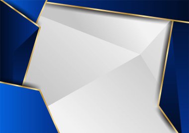 Mavi altın soyut arkaplan modern sertifika ve tasarım minimalisti. İş dünyası, şirket, kurum, parti, şenlik, seminer ve görüşmeler için uygun.
