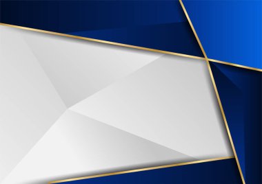 Mavi altın soyut arkaplan modern sertifika ve tasarım minimalisti. İş dünyası, şirket, kurum, parti, şenlik, seminer ve görüşmeler için uygun.