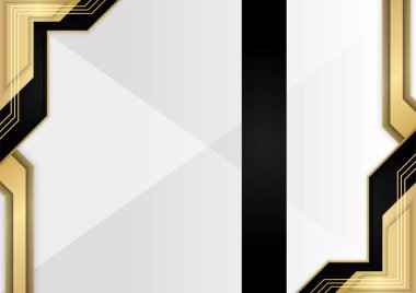 Siyah altın soyut arkaplan modern sertifika ve tasarım minimalisti. İş dünyası, şirket, kurum, parti, şenlik, seminer ve görüşmeler için uygun.