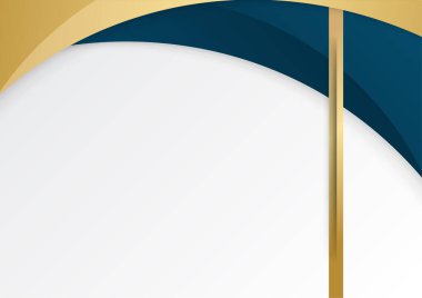 Mavi altın soyut arkaplan modern sertifika ve tasarım minimalisti. İş dünyası, şirket, kurum, parti, şenlik, seminer ve görüşmeler için uygun.